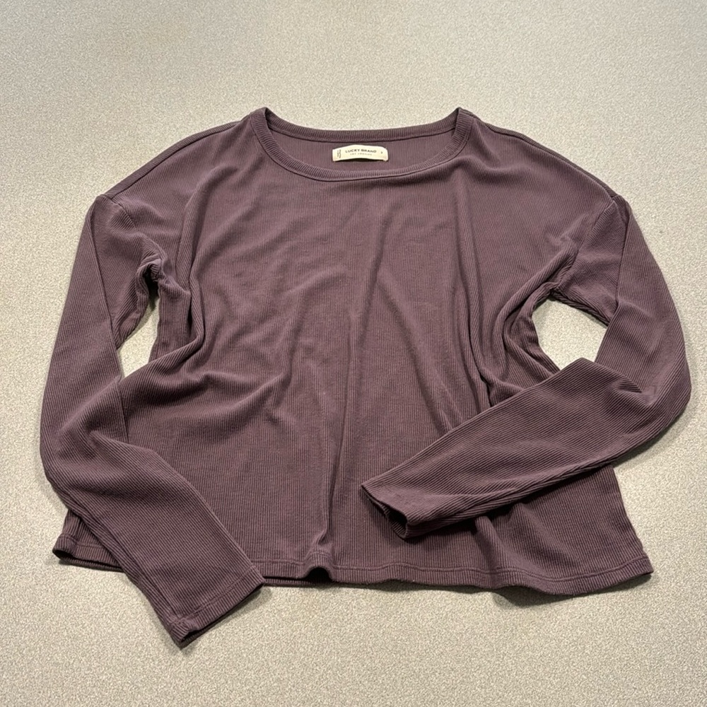 Lucky brand long sleeve cropped top